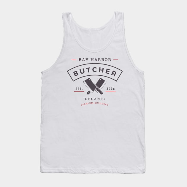 Bay Harbor Butcher Parody Logo Tank Top by Nostalgia*Stuff